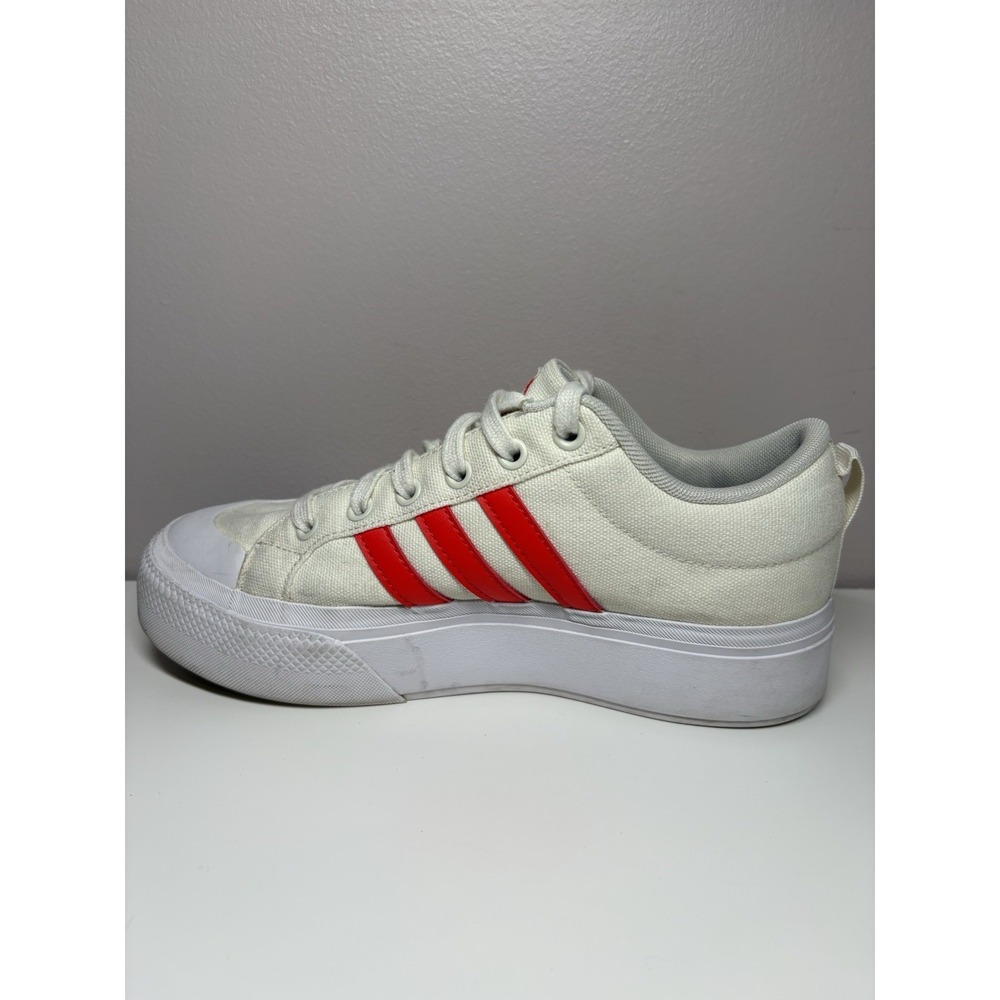 Adidas Bravada 2.0 Platform Women's Casual Shoes Sneakers White Red - Size 7 - Picture 3 of 10